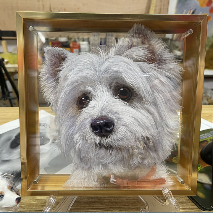 3d Pet Painting Glass，Custom Crafted for Cherished Memories