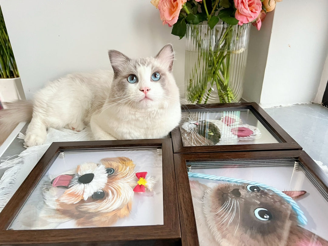 3d Pet Painting Glass，Custom Crafted for Cherished Memories