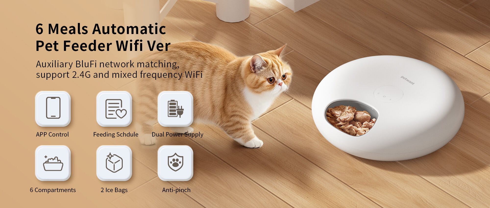 6 meals pet smart automatic cat feeder