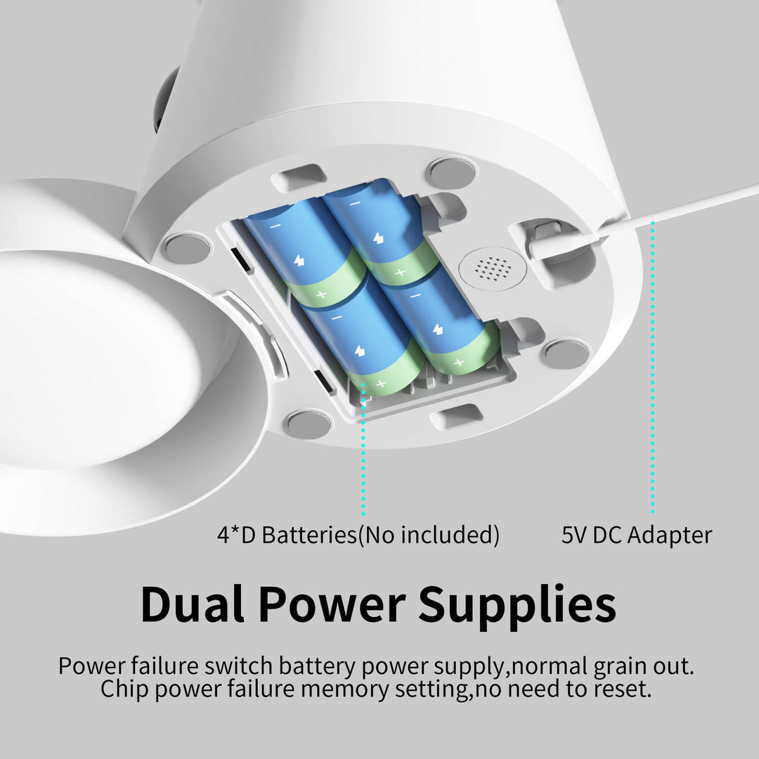 dual battery automatic cat feeder